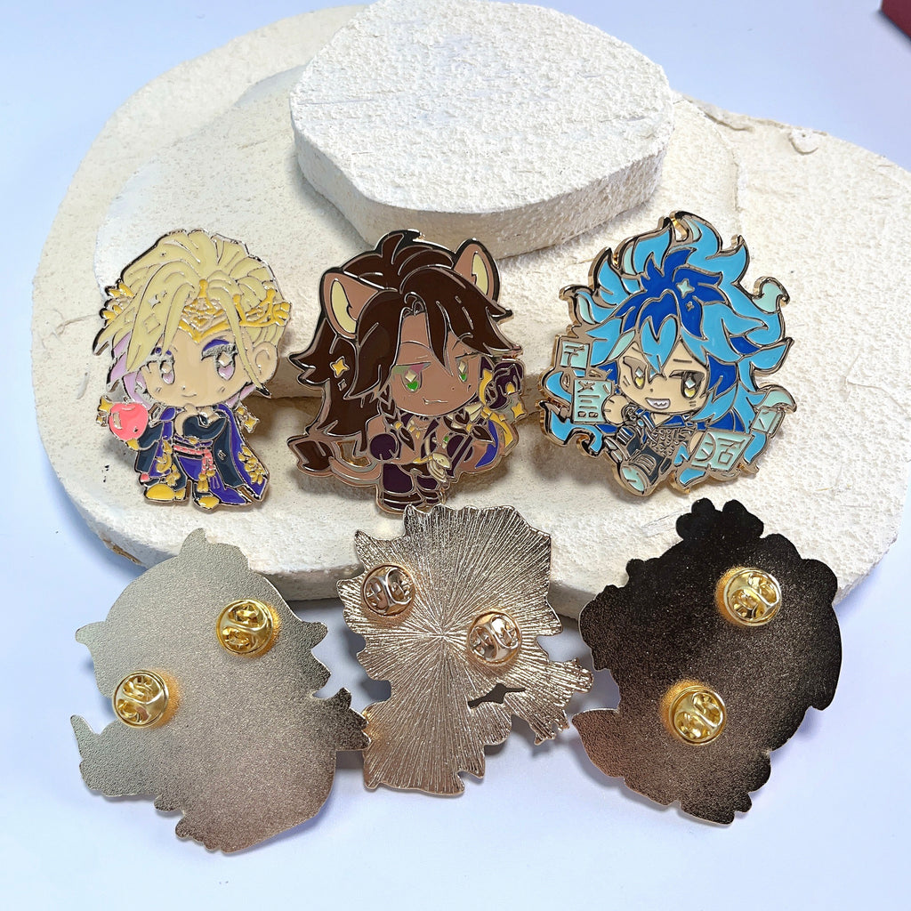 Twisted Wonderland Chibi Enamel Pins - High-Quality Hard Enamel Lapel Pins for Anime Fans & Collectors