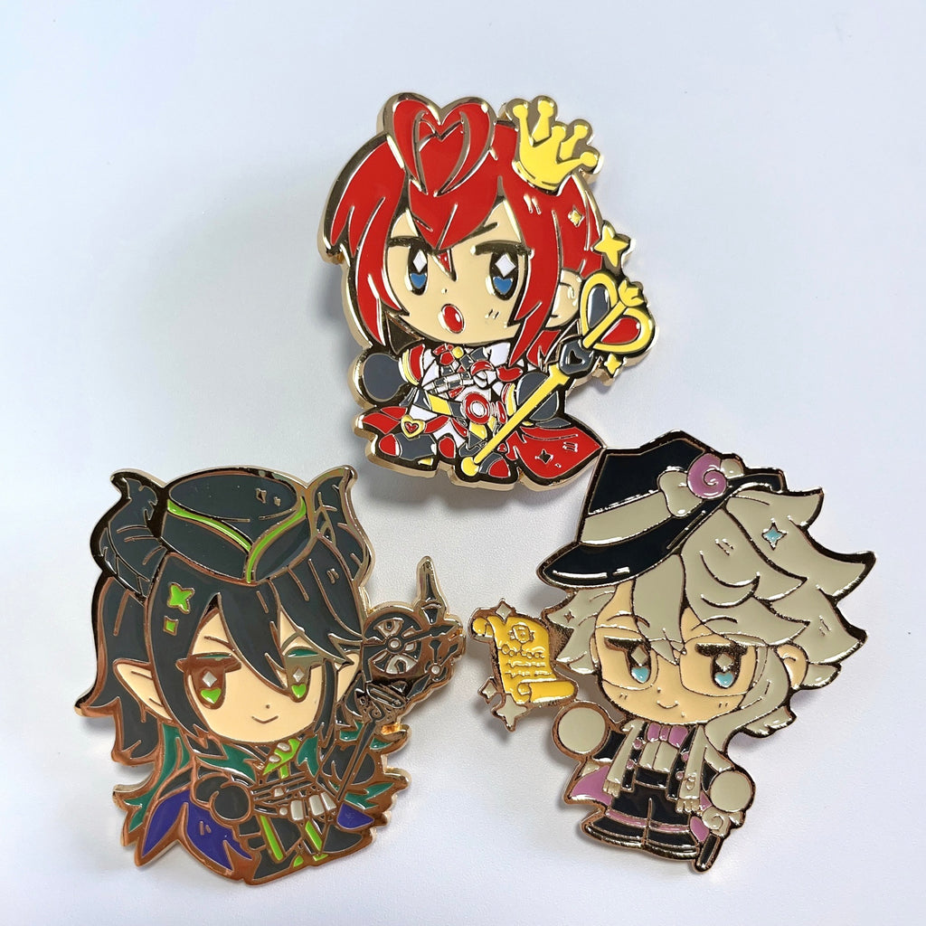 Twisted Wonderland Chibi Enamel Pins - High-Quality Hard Enamel Lapel Pins for Anime Fans & Collectors