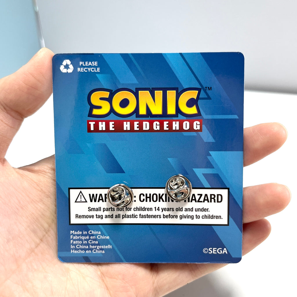 Sonic the Hedgehog Spinning Enamel Pin – 360° Rotatable Running Sonic Collectible Badge