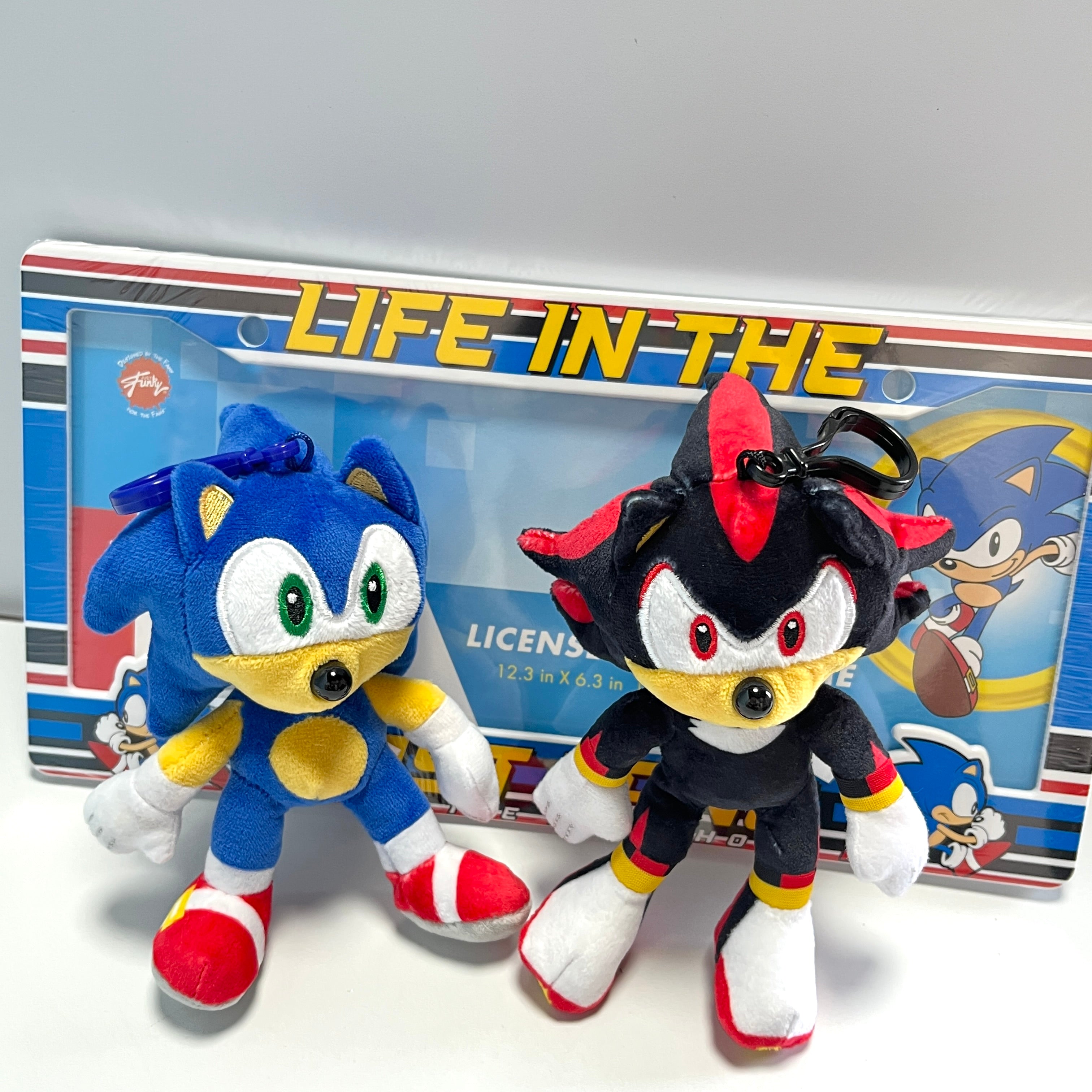 Kawaii Sonic & Shadow Plush Keychains – Cute Collectible Bag Charms