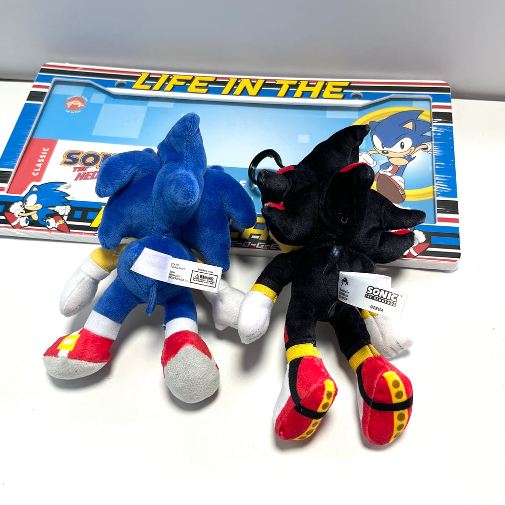 Kawaii Sonic & Shadow Plush Keychains – Cute Collectible Bag Charms