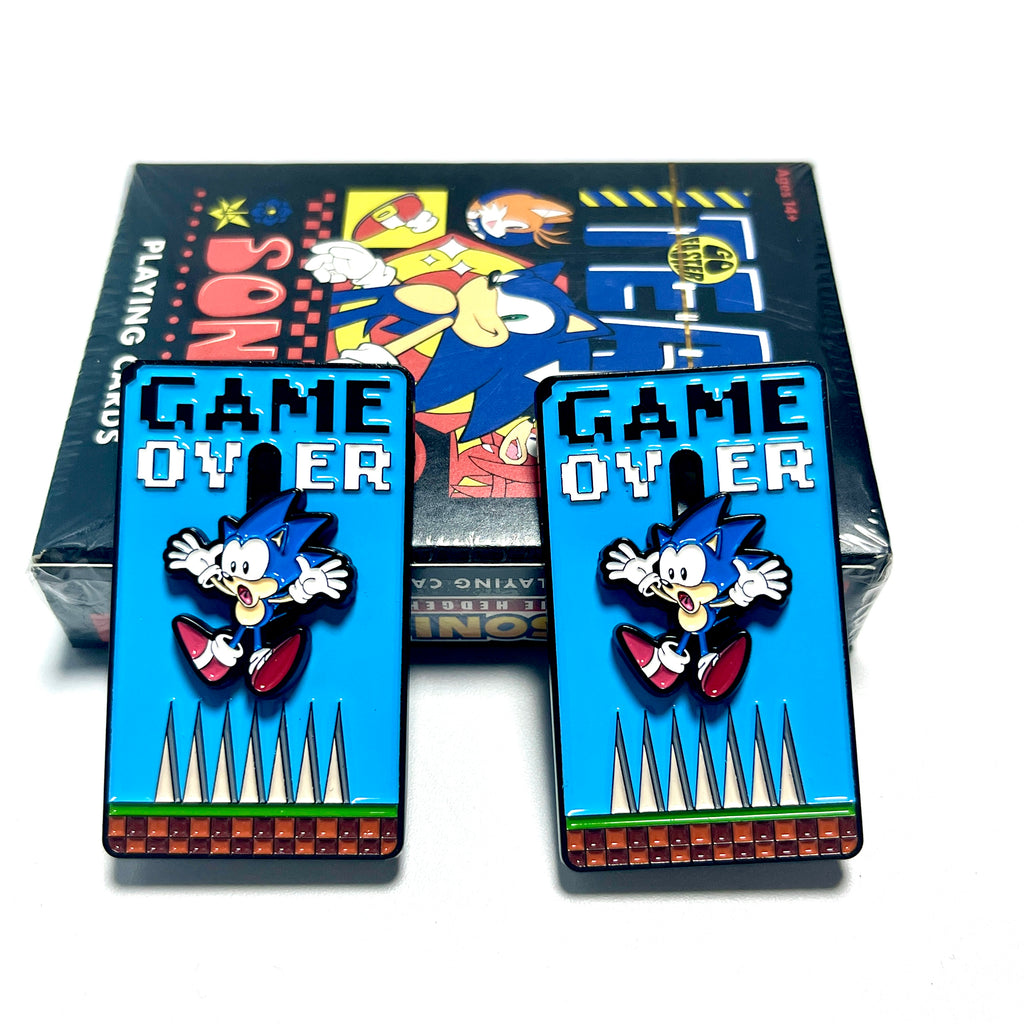 Sonic the Hedgehog "Game Over" Sliding Enamel Pin – Interactive Sonic Collectible Badge