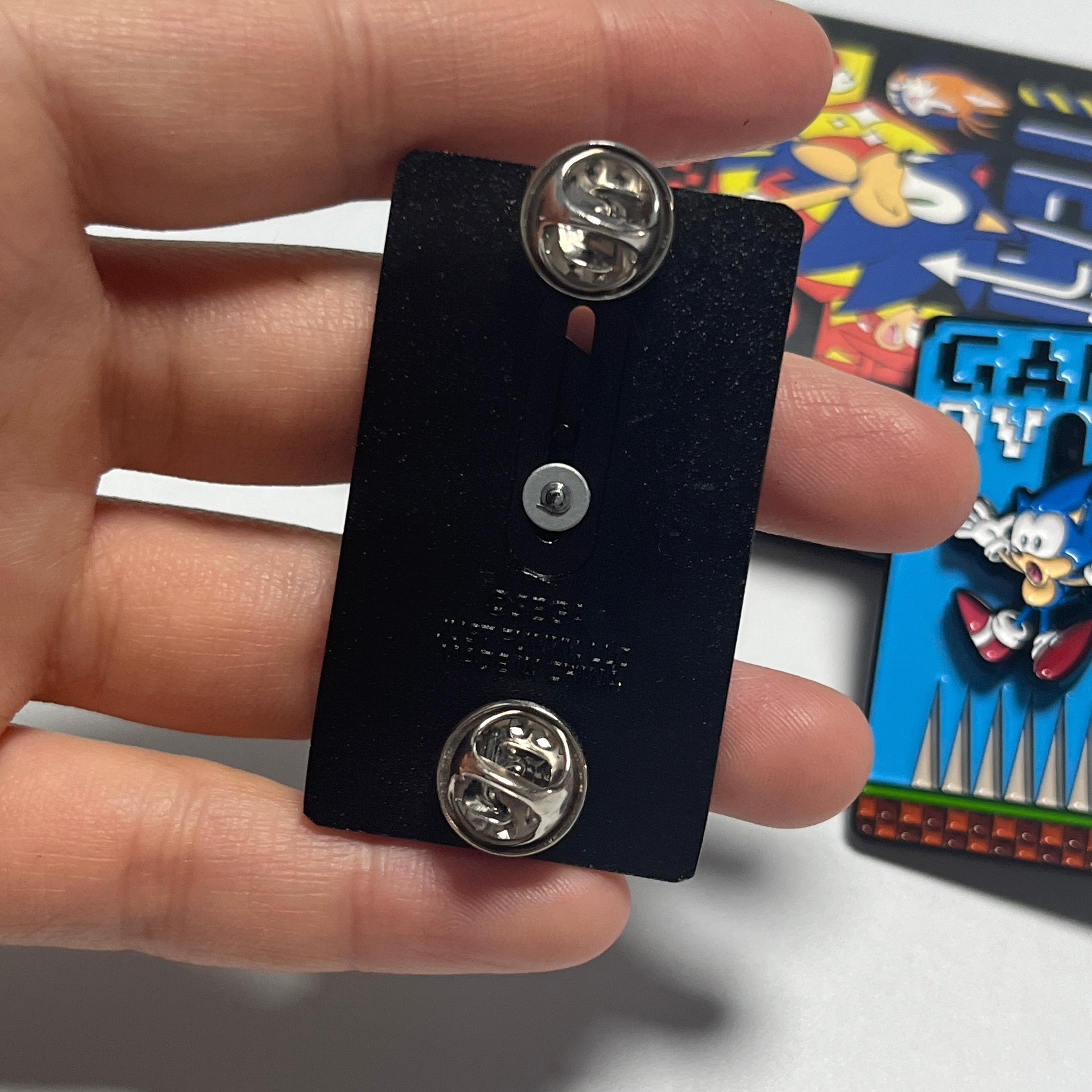 Sonic the Hedgehog "Game Over" Sliding Enamel Pin – Interactive Sonic Collectible Badge