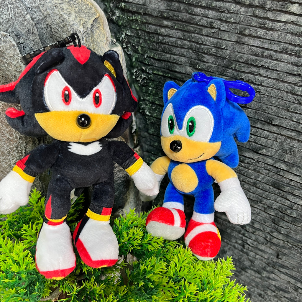 Kawaii Sonic & Shadow Plush Keychains – Cute Collectible Bag Charms