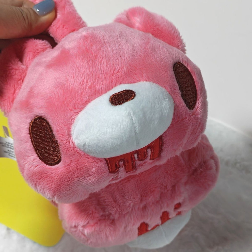 Gloomy Bear Plush Earmuffs - Cute Pink Bear Winter Ear Warmers for Women & Girls - Y2K Aesthetic Faux Fur Earmuffs