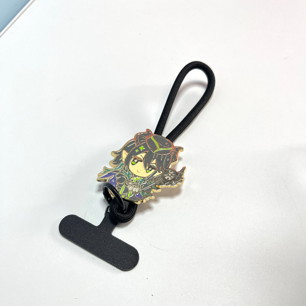Anime Character Enamel Phone Lanyard – Cute Chibi Wrist Strap with Tether Tab
