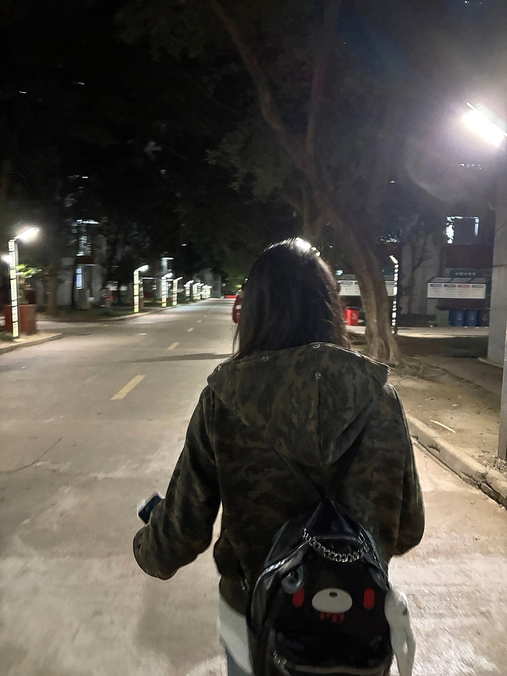 Gloomy Bear Convertible Mini Backpack – Black Faux Leather Bag with Chain Handle