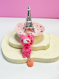Gloomy Bear Brain Keychain – Cute Pink/Black Bear with Brain Charm