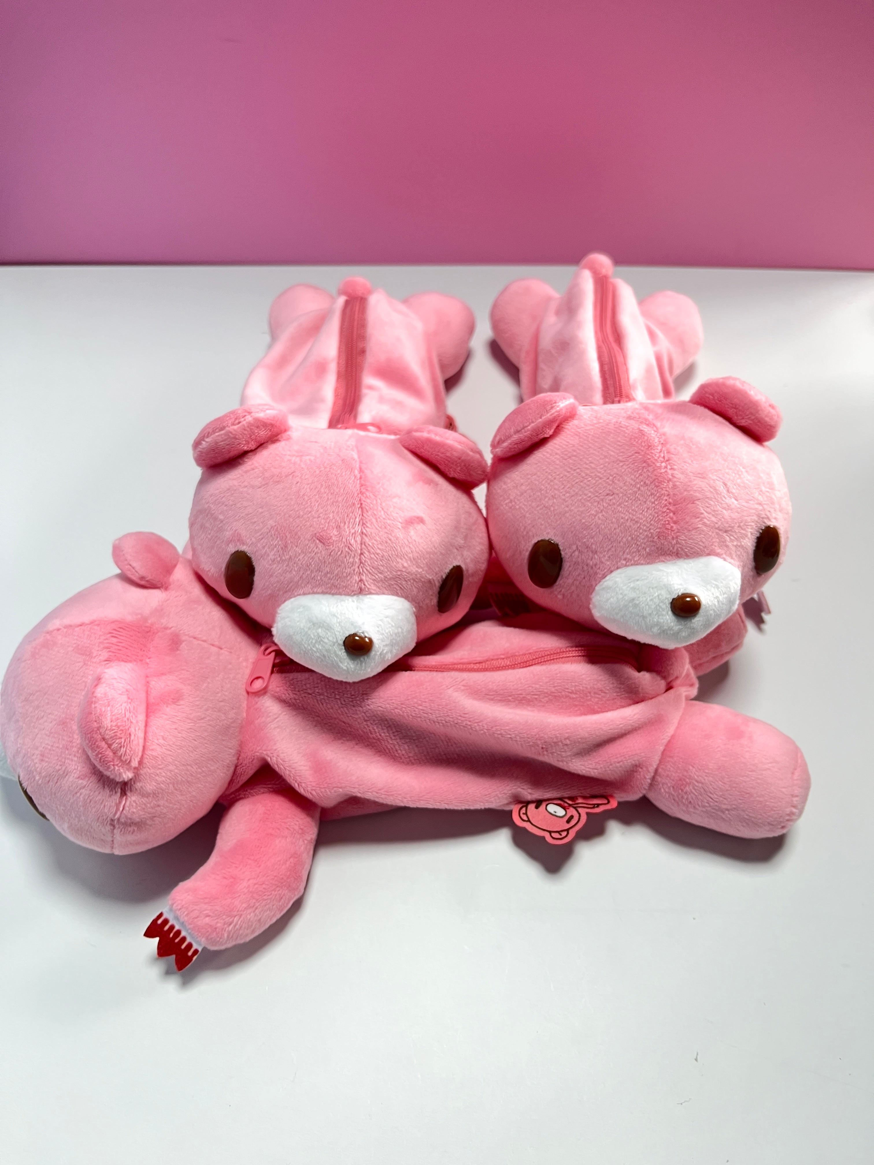 Gloomy Bear Plush Pencil Case – 3D Lying Bear Zipper Pen Pouch for Stationery & Cosmetics