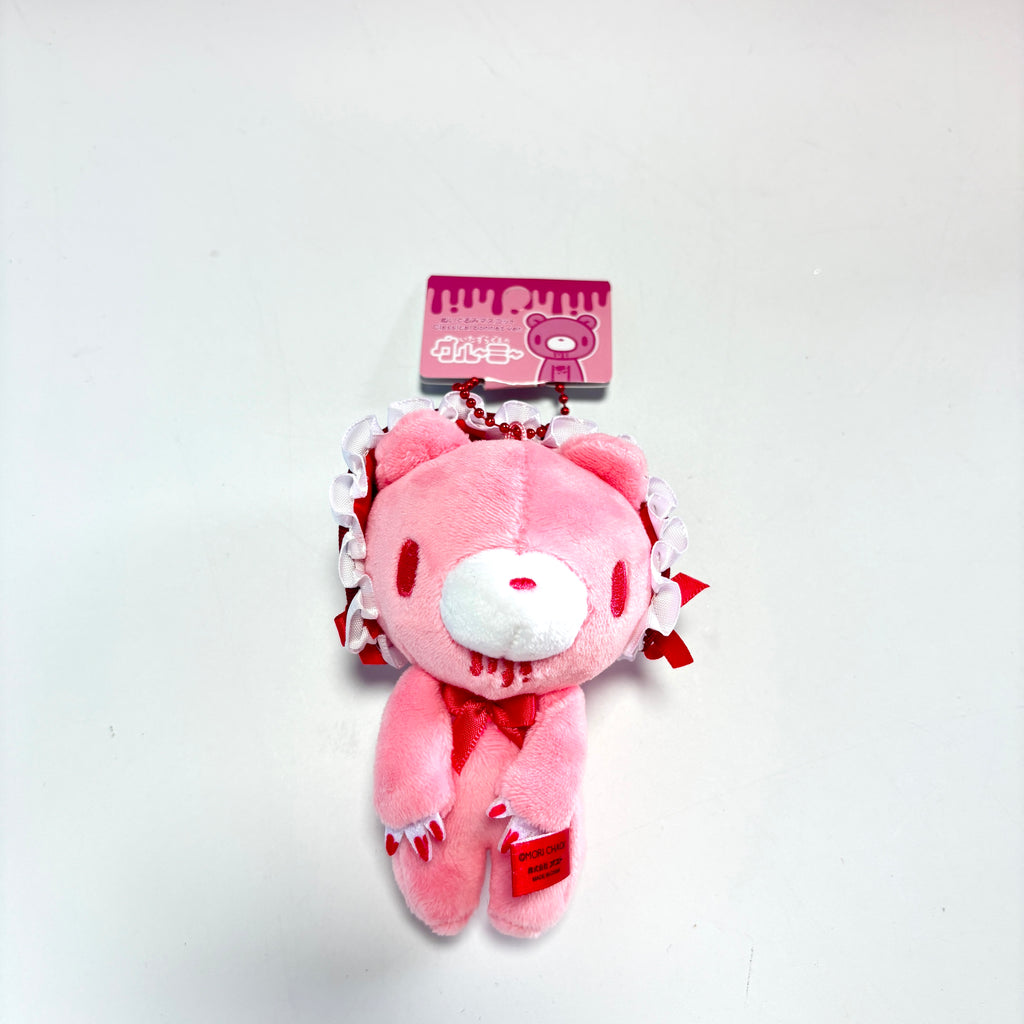 Gloomy Bear Frill Bonnet Plush Keychain – Cute Pink Bear Bag Charm