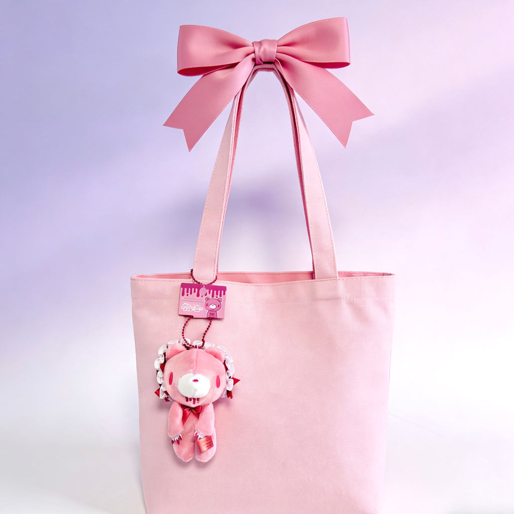 Gloomy Bear Frill Bonnet Plush Keychain – Cute Pink Bear Bag Charm