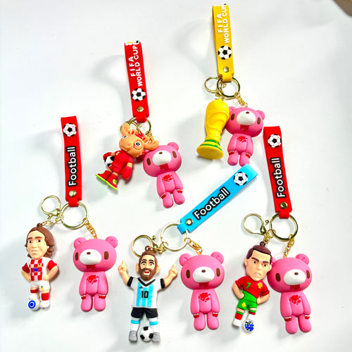 FIFA World Cup & Gloomy Bear Football Keychain Set – Soccer Star & Trophy Keychains