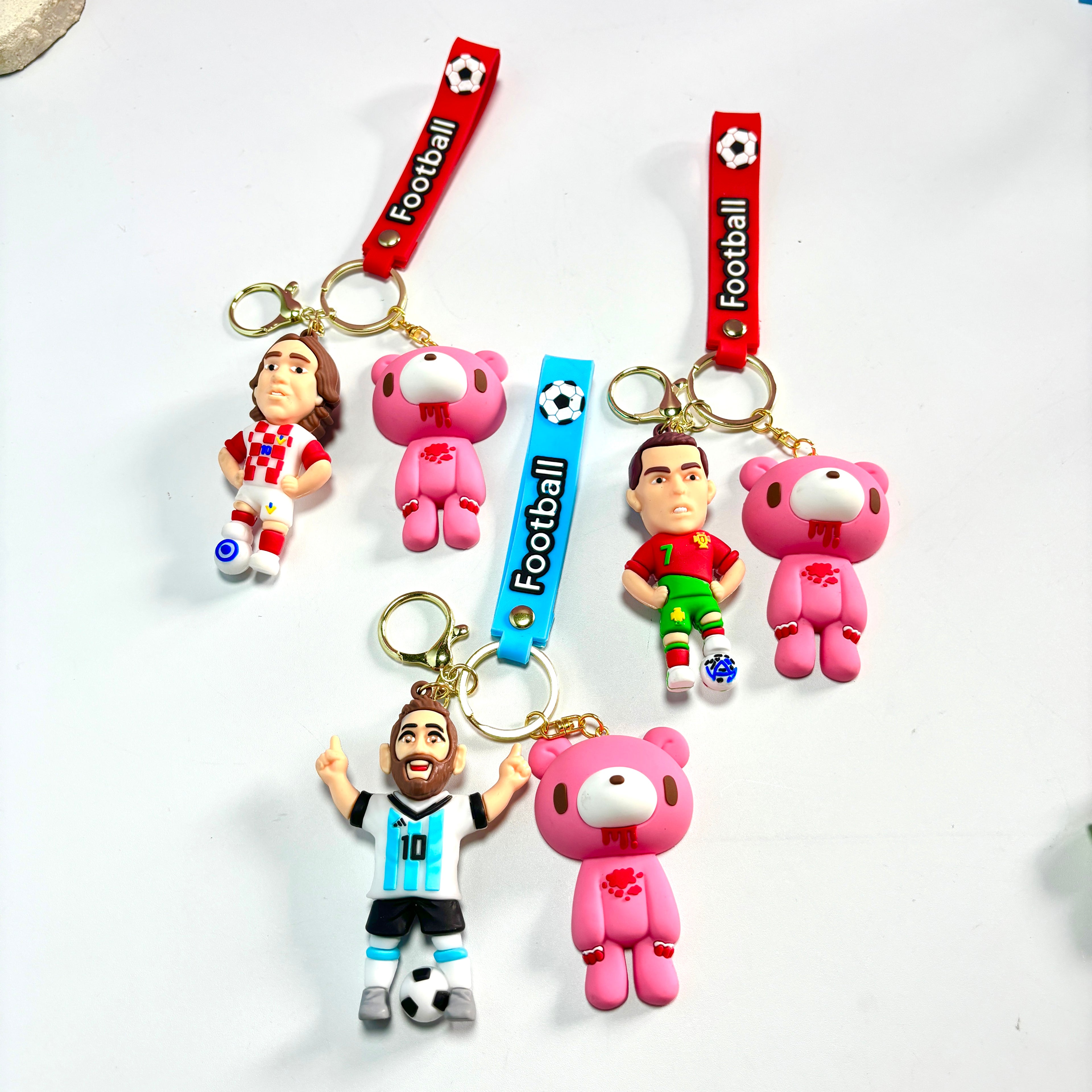 FIFA World Cup & Gloomy Bear Football Keychain Set – Soccer Star & Trophy Keychains