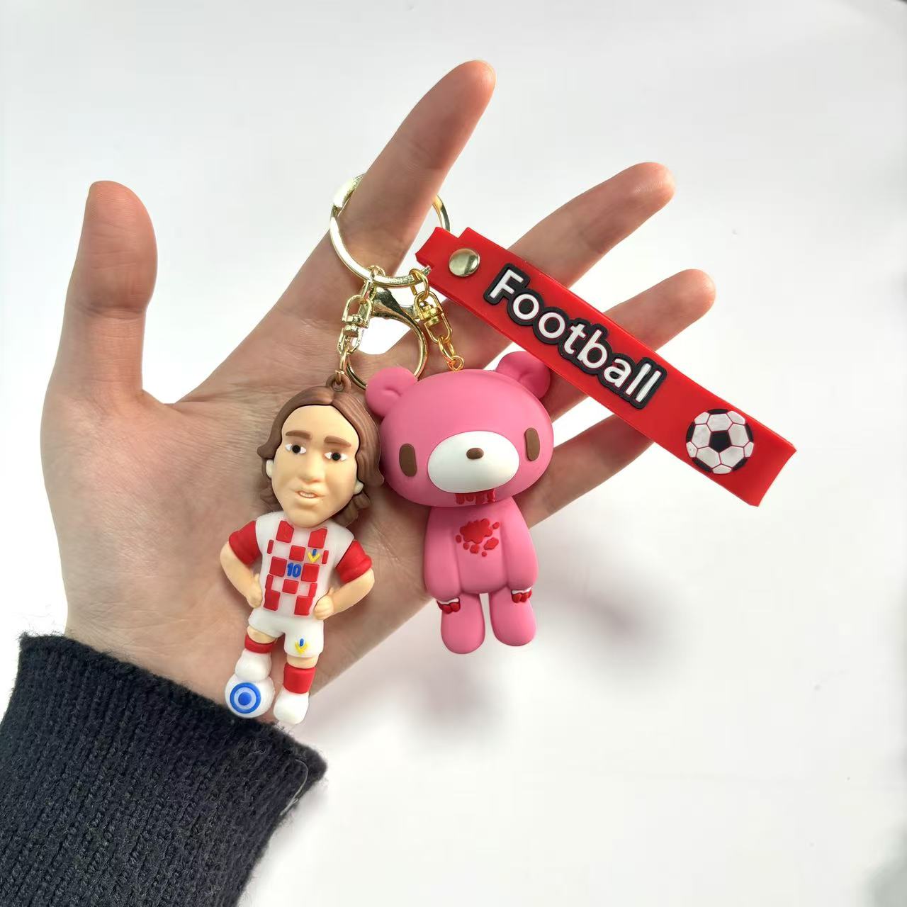 FIFA World Cup & Gloomy Bear Football Keychain Set – Soccer Star & Trophy Keychains