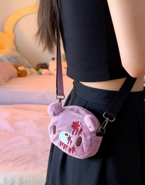 Gloomy Bear Crossbody Bag – Cute Pink Bear Shoulder Bag for Kawaii Fashion
