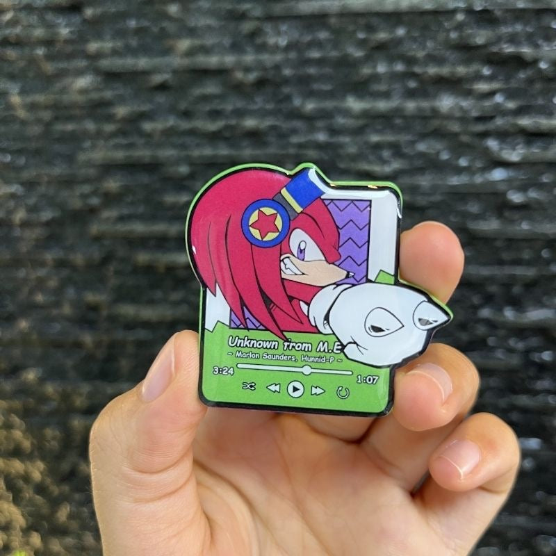 Sonic the Hedgehog Music Player Enamel Pin Set – Retro Gaming Character Badges