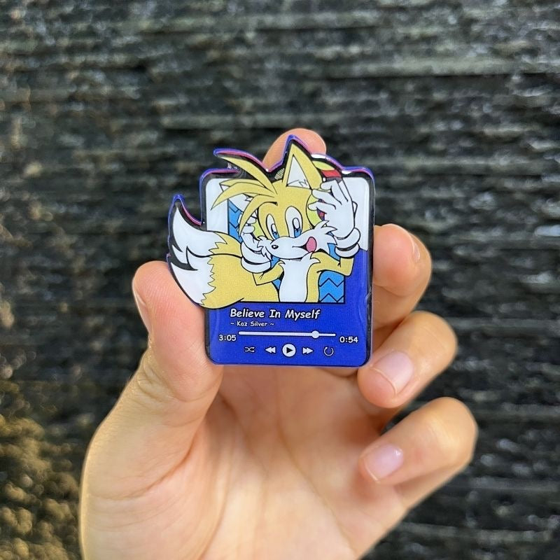 Sonic the Hedgehog Music Player Enamel Pin Set – Retro Gaming Character Badges