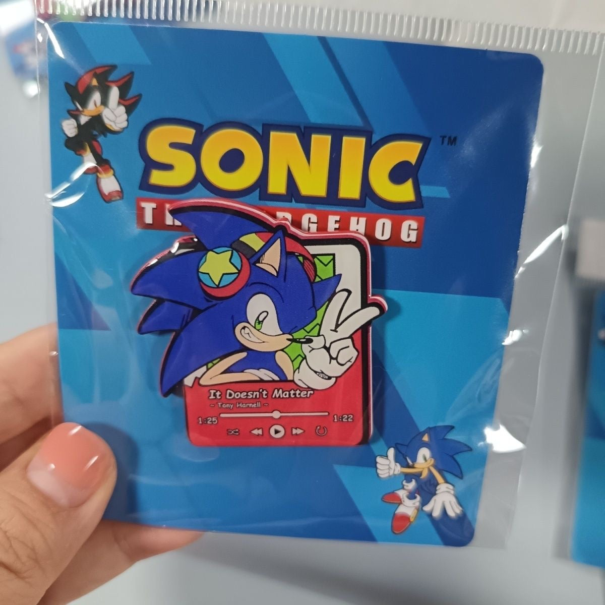 Sonic the Hedgehog Music Player Enamel Pin Set – Retro Gaming Character Badges