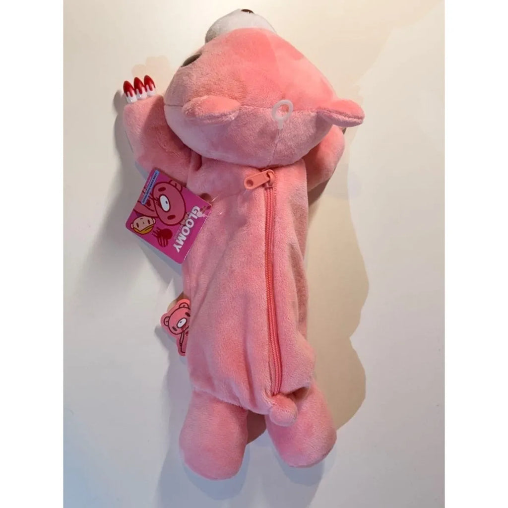 Gloomy Bear Plush Pencil Case – 3D Lying Bear Zipper Pen Pouch for Stationery & Cosmetics