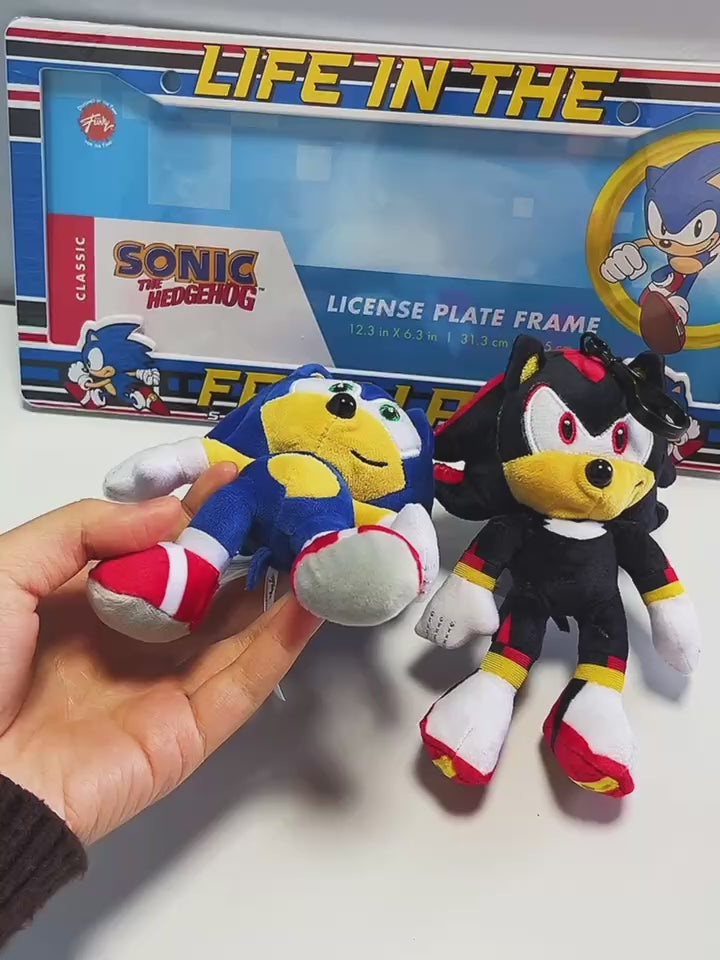Kawaii Sonic & Shadow Plush Keychains – Cute Collectible Bag Charms